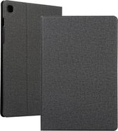 Voor Galaxy S6 Lite P610 Universal Voltage Craft Cloth TPU beschermhoes met houder (zwart)