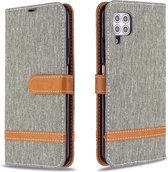 Voor Huawei P40 Lite Kleuraanpassing Denim Texture Horizontaal Flip Leather Case met houder & kaartsleuven & Wallet & Lanyard (grijs)