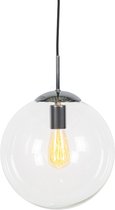 QAZQA ball - Moderne Hanglamp - 1 lichts - Ø 300 mm - Chroom - Woonkamer | Slaapkamer | Keuken