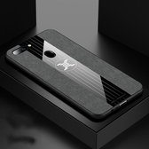 Voor OPPO R11S Plus XINLI stiksels Textue schokbestendige TPU beschermhoes (grijs)