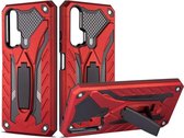 Schokbestendige TPU + pc-beschermhoes met houder voor Huawei Honor 20 Pro (rood)