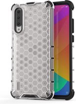 Voor Xiaomi Mi CC9e Honeycomb schokbestendige pc + TPU beschermhoes (grijs)