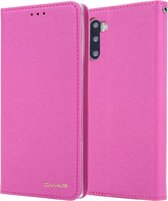 Voor Galaxy Note 10+ CMai2 Silk Texture Horizontaal Flip Leather Case met houder & kaartsleuven & fotolijst & portemonnee (Rose Red)