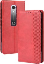Magnetische gesp Retro Crazy Horse Texture Horizontale Flip Leather Case voor Vodafone Smart N10 (VFD630), met houder & kaartsleuven & fotolijst (rood)
