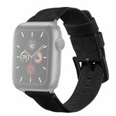 Voor Apple Watch 5 & 4 40mm / 3 & 2 & 1 38mm lederen vervangende horlogeband (zwart)