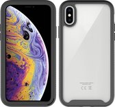 Voor iPhone X Starry Sky Solid Color Series schokbestendige pc + TPU beschermhoes (zwart)