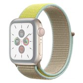 Voor Apple Watch Series 5 & 4 40mm / 3 & 2 & 1 38mm kleuraanpassing nylon horlogeband (groen + babyblauw)