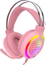 Snopy Pinky PC Gaming Headset – LED – Roze - SN-GX82