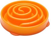 Slo-bowl feeder mini coral spiraal oranje - 22x22x5 cm - 1 stuks