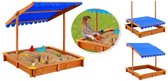 Zandbak - XL zandbak - Zandbak met schaduwdak - Tuin accessoires - Bak - Speelgoed - Zandbak voor kinderen - Kinder speelgoed - Tuin - Tuin artikelen - NEW MODEL - LIMITED EDITION