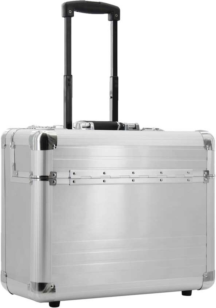 Dermata Pilotenkoffer/Trolley Aluminium 7298 Zilver