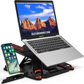 Jumalu Laptop Standaard met Telefoonhouder - Laptopstandaard Verstelbaar/Draaibaar - Laptophouder - Laptoptafel - Tablet Houder - Laptop Tafel - Tablethouder - Ergonomische Laptop