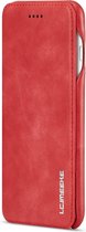 GSMNed – Leren telefoonhoesje rood – hoogwaardig leren bookcase rood - Luxe iPhone Xs Max hoesje rood – Magneetsluiting voor iPhone Xs Max – rood