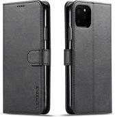Voor iPhone 11 Pro Max LC.IMEEKE horizontale lederen flip-hoes met kalfsleer, met houder en kaartsleuven en portemonnee (zwart)
