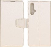 Voor Huawei Nova 5T & Honor 20S Zijden Textuur Horizontale Flip Leren Case met Houder & Kaartsleuven & Portemonnee & Fotolijst (Goud)