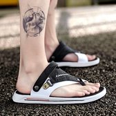 Stijlvol Ademend Comfortabel en Draagbaar Sandalen voor twee gebruik Slippers voor heren (Kleur: Zwart Maat: 42)