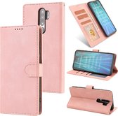 Voor Xiaomi Redmi Note 8 Pro Fantasy Klassiek Huidgevoel Kalfsleer Textuur Magnetische gesp Horizontale Flip PU lederen tas met houder & kaartsleuf & portemonnee (Rose goud)