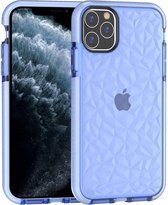 Voor iPhone 11 Pro Max Shockproof Diamond Texture TPU beschermhoes (blauw)