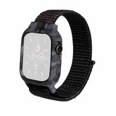 Nylon vervangende polsband horlogebanden voor Apple Watch Series 6 & SE & 5 & 4 40 mm / 3 & 2 & 1 38 mm (zwart)