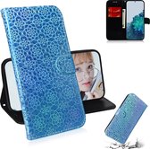 Voor Samsung Galaxy S30 + effen kleur kleurrijke magnetische gesp horizontale flip PU lederen tas met houder & kaartsleuven & portemonnee & lanyard (hemelsblauw)