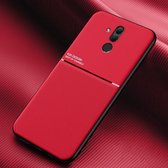 Voor Huawei Mate 20 Lite Classic Tilt Strip Grain Magnetisch Schokbestendig PC + TPU-hoesje (rood)