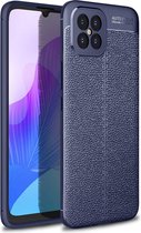 Voor Huawei nova 8 SE Litchi Texture TPU schokbestendig hoesje (blauw)