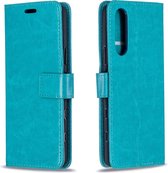 Voor Sony Xperia 5 II Crazy Horse Texture Horizontale Flip Leren Case met Houder & Kaartsleuven & Portemonnee & Fotolijst (Blauw)