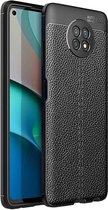 Voor Samsung Galaxy A32 Litchi Texture TPU schokbestendig hoesje (zwart)