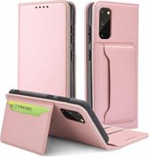 Voor Samsung Galaxy S20 5G Sterk magnetisme Schokbestendig Horizontaal Flip Vloeistofgevoel lederen tas met houder & kaartsleuven & portemonnee (rose goud)