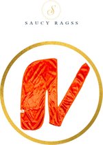 Saucy ragss – Durag – Premium kwaliteit zijdezachte durag – LANGE STRAP – wave cap – durag waves – Durag silky – Zijden materiaal – Goede stretch – ORANJE