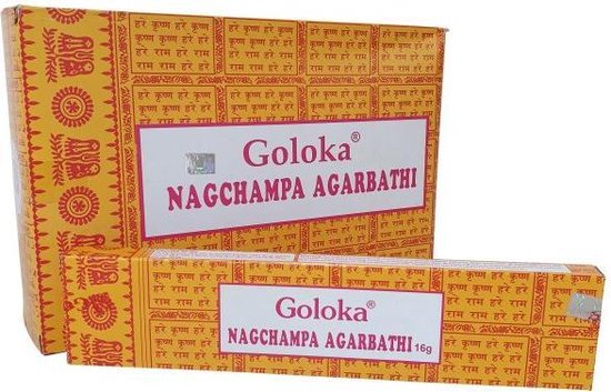 Goloka - Nag Champa Agarbathi - 3 pakjes van 16 gram.
