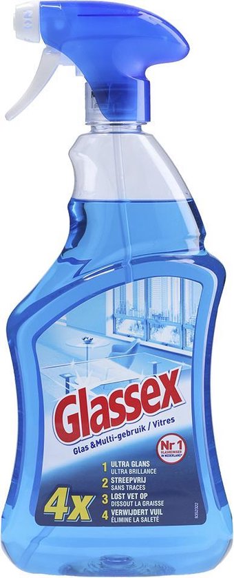 ethisch vriendelijke groet compromis Glassex Glas & Multi Schoonmaak Spray - 750ml x12 | bol.com