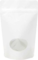 Stazakken Kraft Wit met ovaal Venster 14,9x8,9x23,2cm | 312 gram (100 stuks)