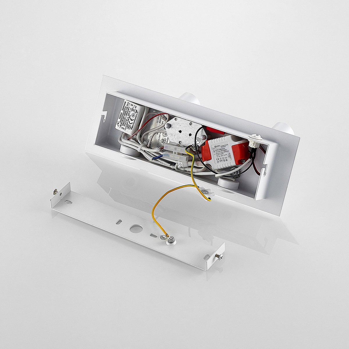 Lucande - LED wandlamp - 4 lichts - aluminium - H: 10 cm - mat wit - Inclusief lichtbronnen