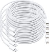 MMOBIEL 5 Pièces Câble Lightning USB - C vers 8 Broches 1 mètre - pour iPhone / iPad / MacBook / iPod