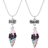 Vriendschapsketting - BFF ketting voor 2 - Best Friends - Ijsjes met steentjes