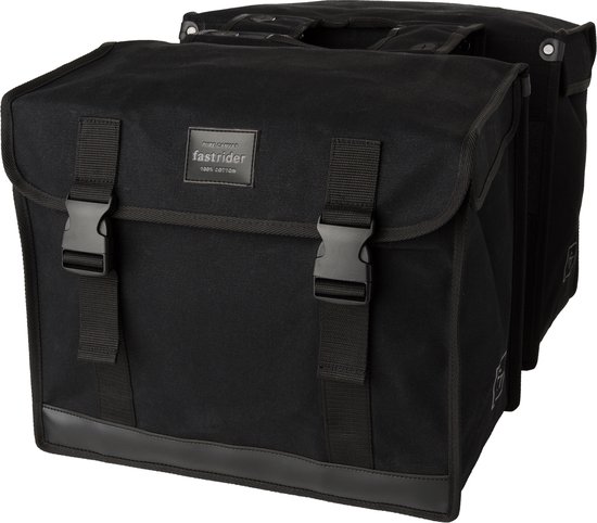 Fastrider Canvas 94 Dubbele Fietstas Zwart - 56L