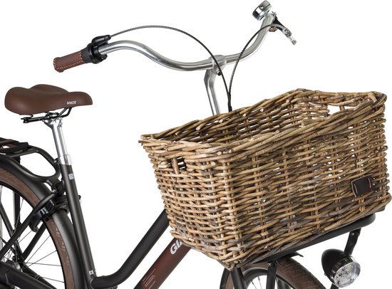 Fastrider Zeno Rotan Fietsmand - Bruin - 26L - Handgemaakt van FastRider — afbeelding 3