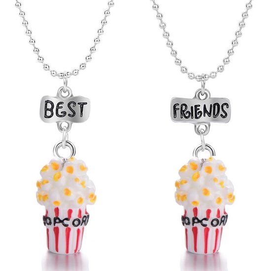Kasey Vriendschapsketting - BFF ketting voor 2 - Best Friends - Popcorn