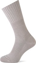 Basset - Wollen sokken - Zonder elastiek en met breed boord - Diabetes sokken - beige - 43/45