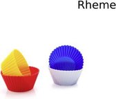 Cupcake Vormpjes - Siliconen - Kleurrijk - Ronde Vormen - Rheme