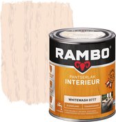 Rambo Pantserlak Interieur - Transparant Zijdeglans - Houtnerf Zichtbaar - Whitewash - 0.25L