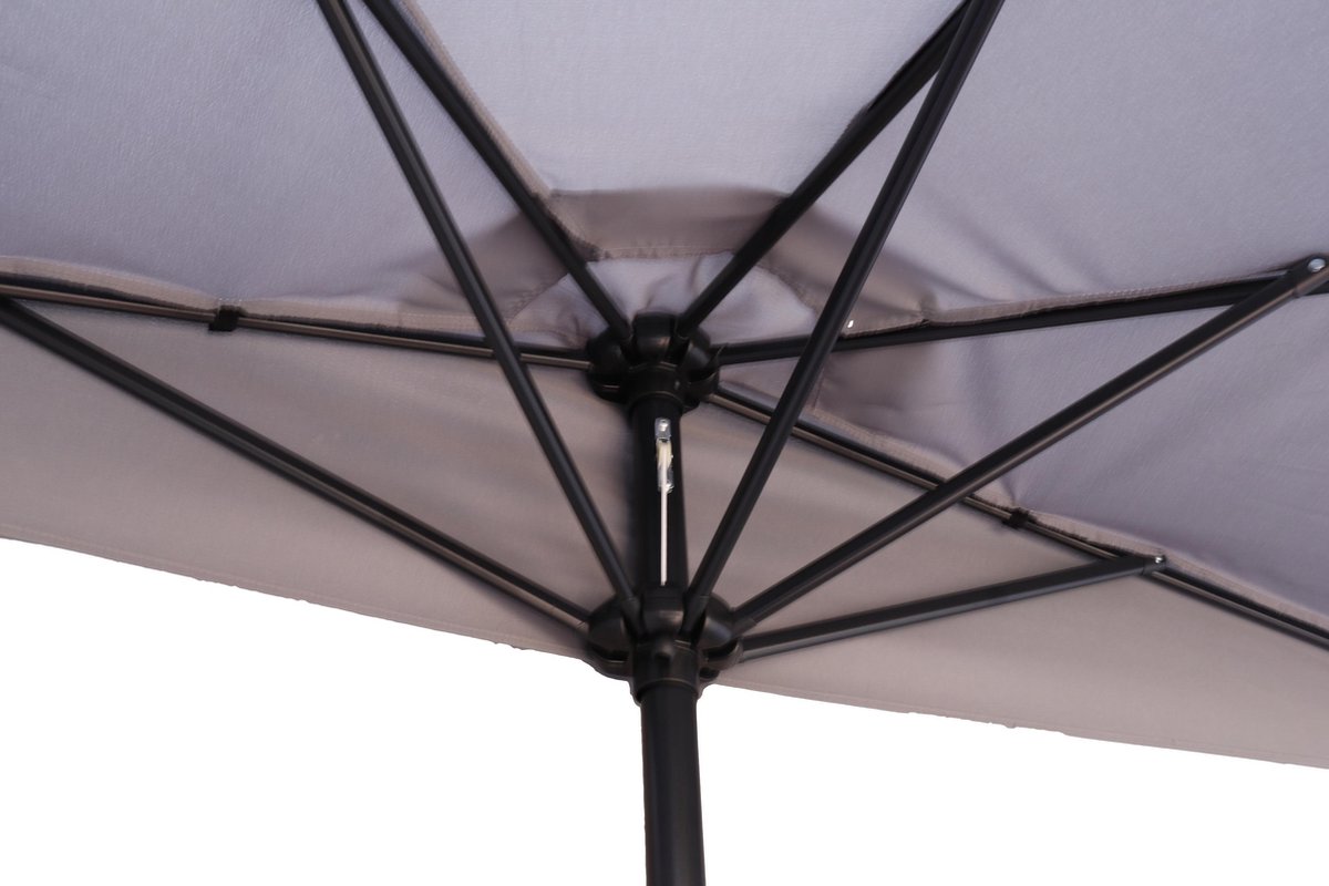Parasol De Jardin 300 Cm Inclinable - Cadre Aluminium Protection Solaire Pour Terrasse Patio Piscine