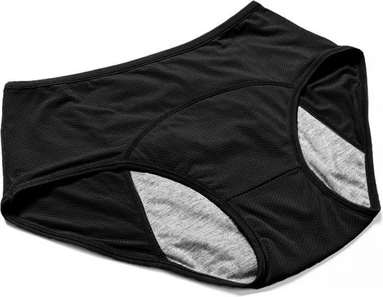 Lekvrije Menstruatie ondergoed slipje - S (period panties) - Zwarte  Onderbroek met... | bol