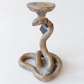 Parlane - kandelaar - waxinelicht - brons kleur - slang - 23x19x13 cm
