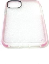 Apple iPhone 11 Pro Roze backcover TPU hoesje Transparant Stevige Siliconen Plus 3 X Gratis Tempered Glass Screenprotectors