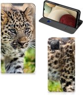 Beschermhoesje met foto Geschikt voor Samsung Galaxy A12 Smart CoverCase Baby Luipaard