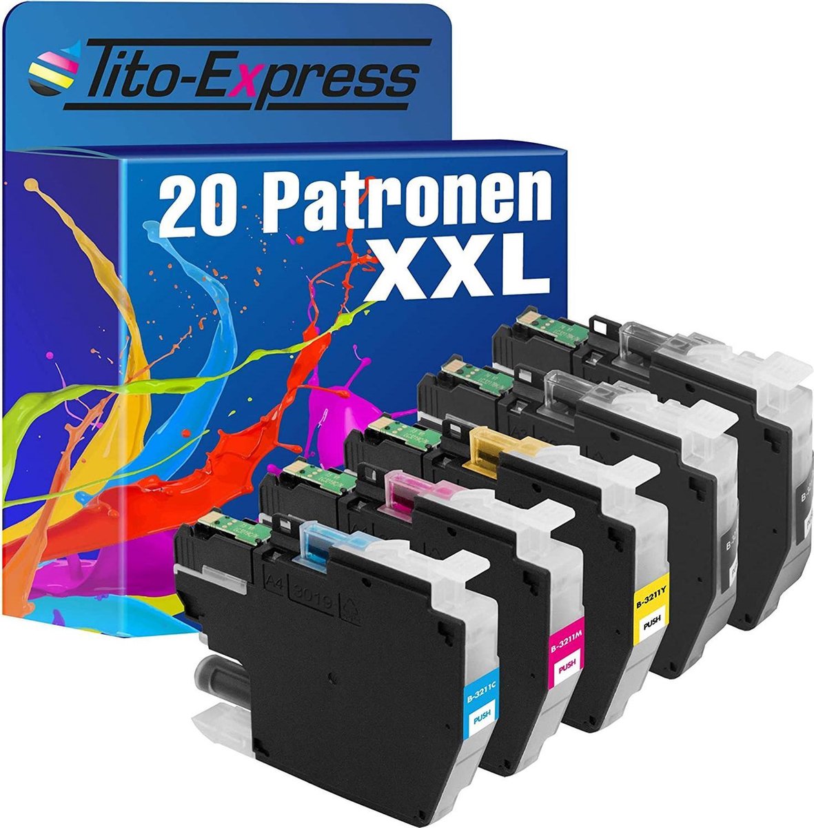 PlatinumSerie 20x inkt cartridge alternatief voor Brother LC-3211