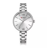 Dames horloge – Quartz - Ø30mm - Zilverkleurig - Curren ® giftbox – 1 jaar garantie