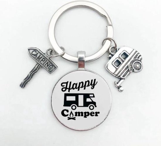 Akyol® Happy camper Sleutelhanger | Camper | Kampeerders | Leuke kado voor iemand die... bol.com